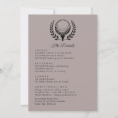 Luxe Tinis & Tees Golf Bachelorette Weekend Kaart (Achterkant)