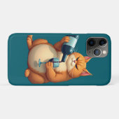 Luxe Tipsy Kat Moderne Kunst Illustratie Case-Mate iPhone Case (Achterkant (horizontaal))