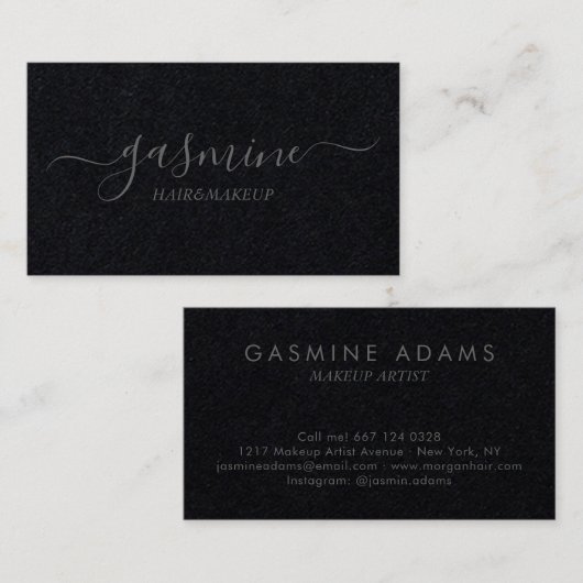 Luxe Topwinkel zwart en grijs teken Visitekaartje (Voorkant / Achterkant)