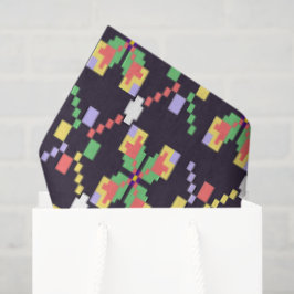 Luxe traditioneel songket-pixelborduurmotief  tissuepapier