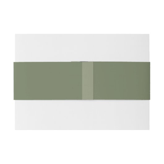 Luxe Traditionele Salie groen & goud metallic Uitnodigingen Wikkel (Achterkant Voorbeeld)