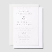 Luxe transparante vellum bruiloft uitnodigingen (Offset)
