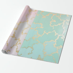 Luxe Trendy Blush Roze Zachte Mint Goud Collectie Cadeaupapier