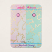 Luxe Trendy Blush Roze Zachte Mint Goud Collectie Visitekaartje (Voorkant)