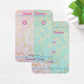 Luxe Trendy Blush Roze Zachte Mint Goud Collectie Visitekaartje (Bureau)