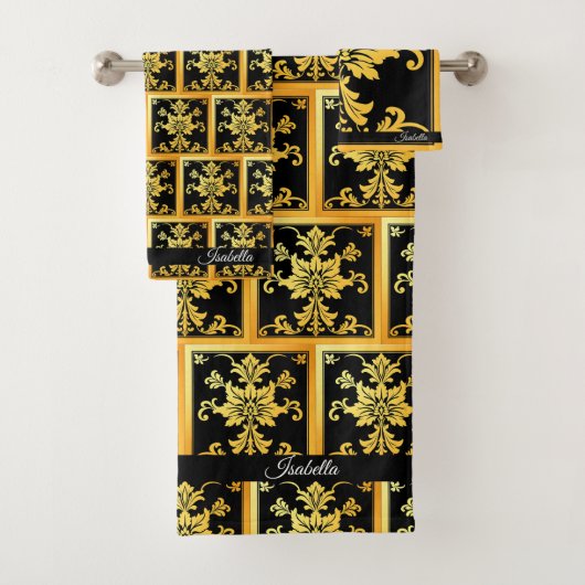 Luxe trendy Elegant Bloemen Collectie Bad Handdoek (Insitu)