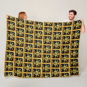 Luxe trendy Elegant Bloemen Collectie Fleece Deken