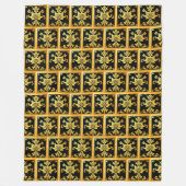 Luxe trendy Elegant Bloemen Collectie Fleece Deken (Voorkant)