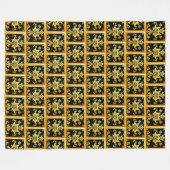 Luxe trendy Elegant Bloemen Collectie Fleece Deken (Voorkant (Horizontaal))