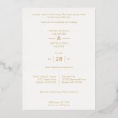 Luxe Trendy Floral Arch is onze gastfoto Folie Uitnodiging (Achterkant)