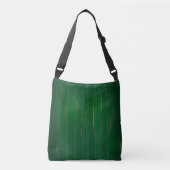 Luxe trendy groene gouden linnen textuur Collectie Crossbody Tas (Voorkant)
