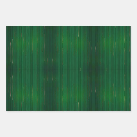 Luxe trendy groene gouden linnen textuur Collectie Inpakpapier Vel (Voorkant 3)