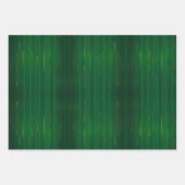 Luxe trendy groene gouden linnen textuur Collectie Inpakpapier Vel (Voorkant 2)