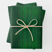 Luxe trendy groene gouden linnen textuur Collectie Inpakpapier Vel (In situ)