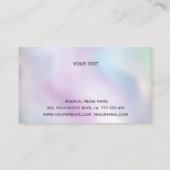 Luxe trendy holografische druppels Nagelsalon Visitekaartje (Achterkant)