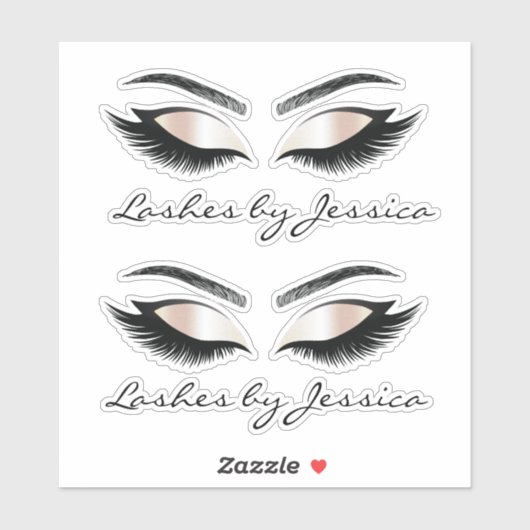 luxe trendy make - up breekt uit sticker (Vel)