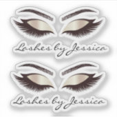 luxe trendy make - up breekt uit sticker (Voorkant)