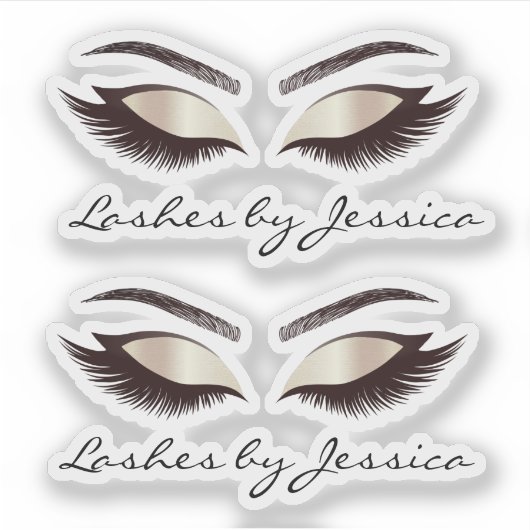 luxe trendy make - up breekt uit sticker (Voorkant)