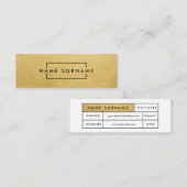 Luxe Trendy Moderne Mini Gold-Visitekaartje Mini Visitekaartje (Voorkant / Achterkant)