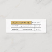 Luxe Trendy Moderne Mini Gold-Visitekaartje Mini Visitekaartje (Achterkant)