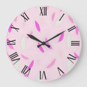 Luxe trendy veren Boho Collectie Grote Klok (Voorkant)