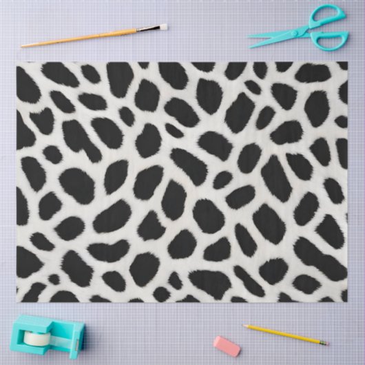 Luxe Trendy White Leopard Elegant Collectie Tissuepapier (Craft)