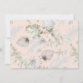 Luxe Tropical Foliage Verloving Invitation (Achterkant)