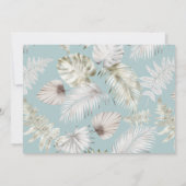 Luxe Tropical Foliage Verloving Invitation (Achterkant)