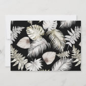 Luxe Tropical Foliage Verloving Invitation (Achterkant)