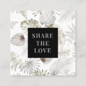 Luxe Tropical Gold Faux Folie Modern Vierkante Visitekaartje (Voorkant)