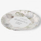 Luxe Tropisch Bladerwerk Vrijgezellenfeest Papieren Bordje (Gekanteld)