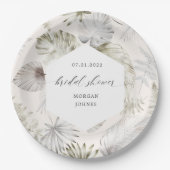 Luxe Tropisch Bladerwerk Vrijgezellenfeest Papieren Bordje (Voorkant)