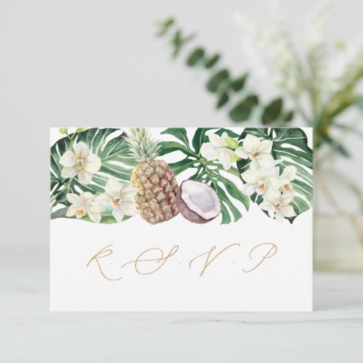 Luxe tropisch boeket bruiloft antwoord Maaltijd ke (Staand voorkant)