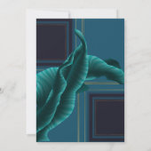 Luxe tropisch gebladerte 25e verjaardag feest kaart (Achterkant)