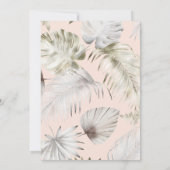 Luxe Tropisch gebladerte bruiloft uitnodiging (Achterkant)