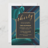 Luxe Tropisch Geboortehuis Feest 30e Verjaardag Kaart (Voorkant)