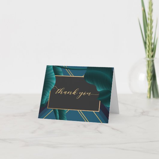 Luxe Tropisch Loof Bedankt (Voorkant)