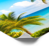 Luxe tropisch resortstrand poster (Hoek)