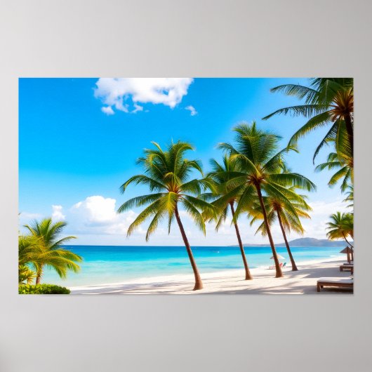 Luxe tropisch resortstrand poster (Voorkant)