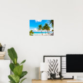 Luxe tropisch resortstrand poster (Thuiskantoor)