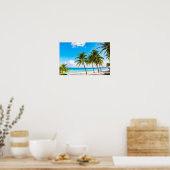 Luxe tropisch resortstrand poster (Keuken)