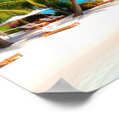 Luxe tropisch resortstrand poster (Hoek)