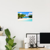 Luxe tropisch resortstrand poster (Thuiskantoor)