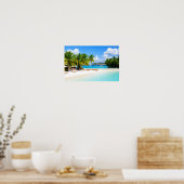 Luxe tropisch resortstrand poster (Keuken)