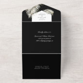 Luxe tropische bloemen (geen ENV nodig) All In One Uitnodiging (Buitenkant)