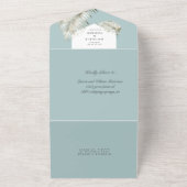 Luxe tropische bloemen (geen ENV nodig) All In One Uitnodiging (Buitenkant)