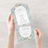 Luxe tropische bloemen (geen ENV nodig) All In One Uitnodiging (Afscheurbaar)