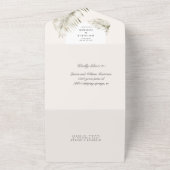 Luxe tropische bloemen (geen ENV nodig) All In One Uitnodiging (Buitenkant)