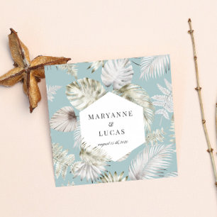 Luxe Tropische Foliage Monogram Papieren servetten