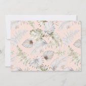 luxe tropische gebloemde trouw Dankkaart Bedankkaart (Achterkant)